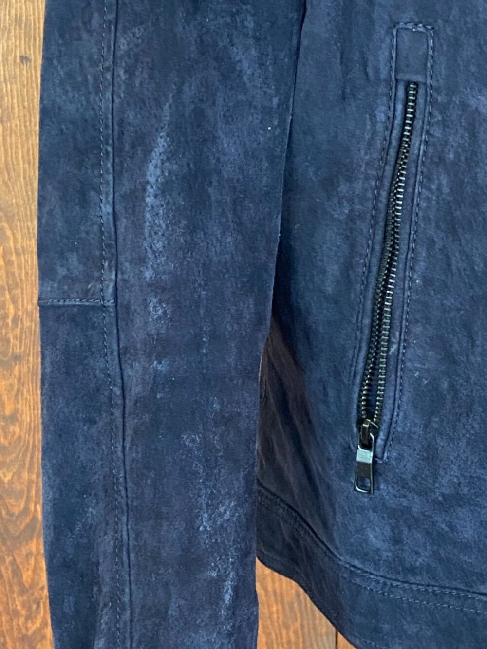 Zara Man Navy Suede jacket Sz XL - Picture 7 of 8